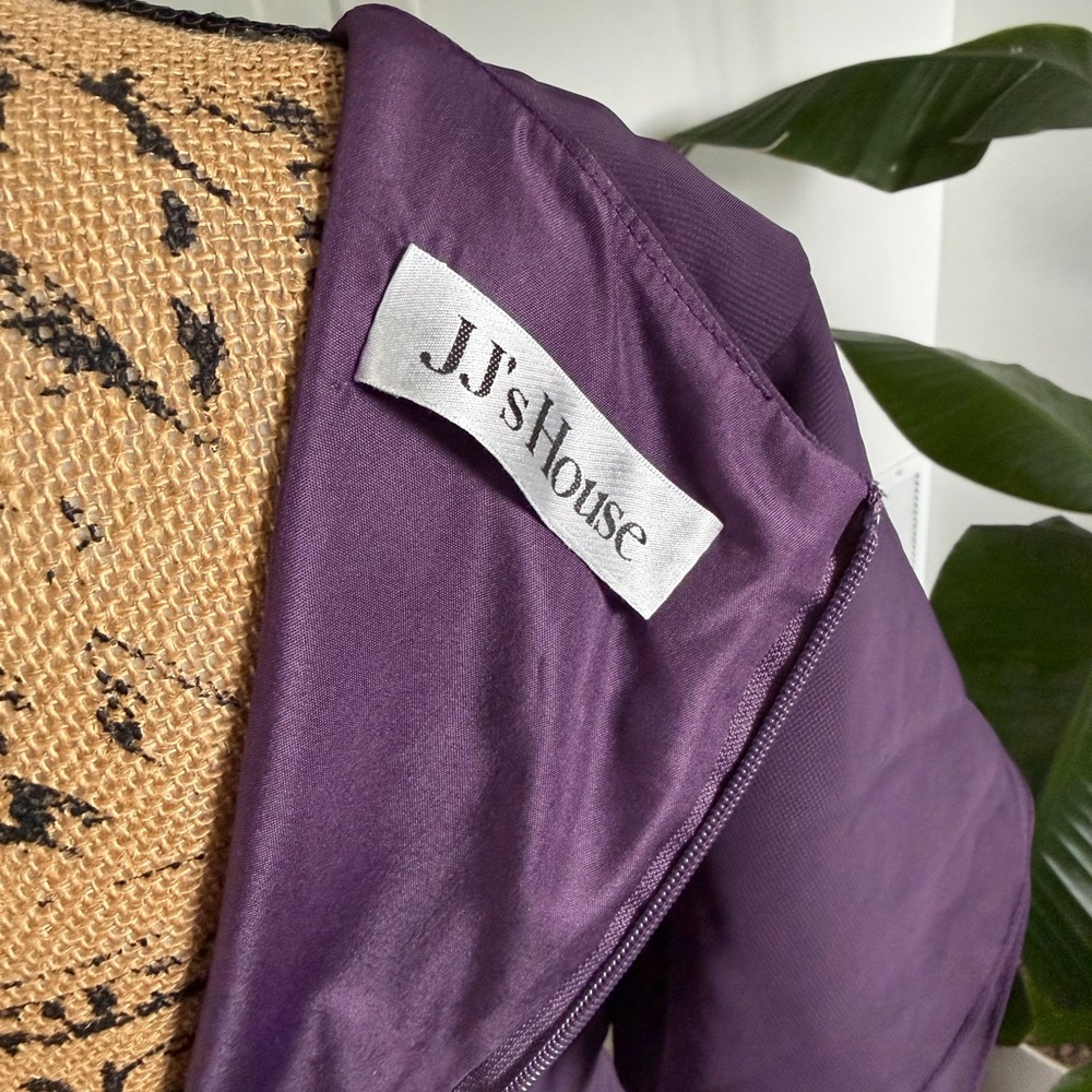 JJs House Purple V-Neck Flutter Sleeve Midi Dress - Picture 5 of 5